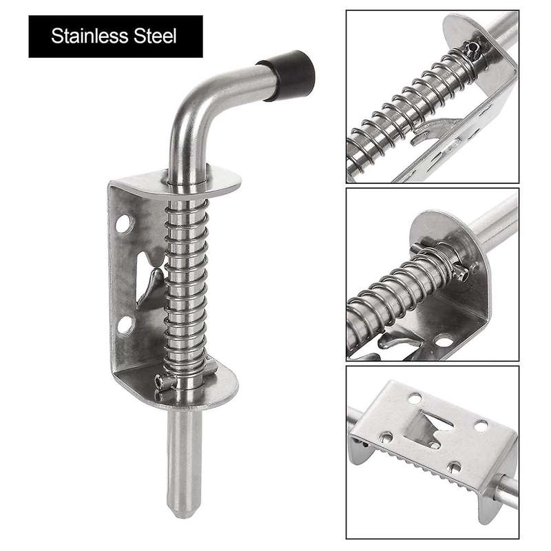 4 Pack 5 Inch Spring Loaded Latch Pin 304 Stainless Steel Door Lock