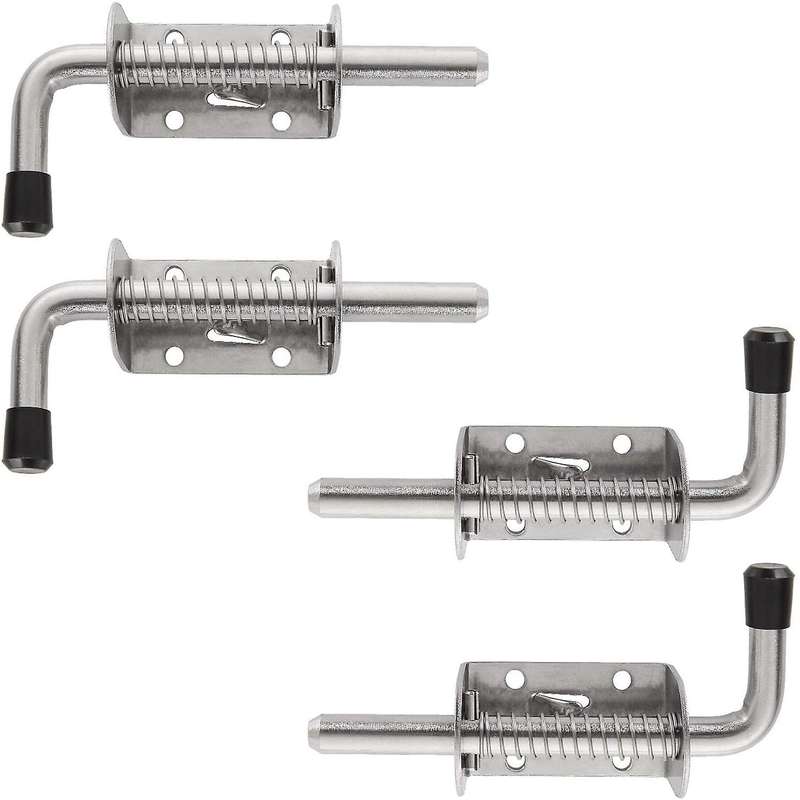 4 Pack 5 Inch Spring Loaded Latch Pin 304 Stainless Steel Door Lock