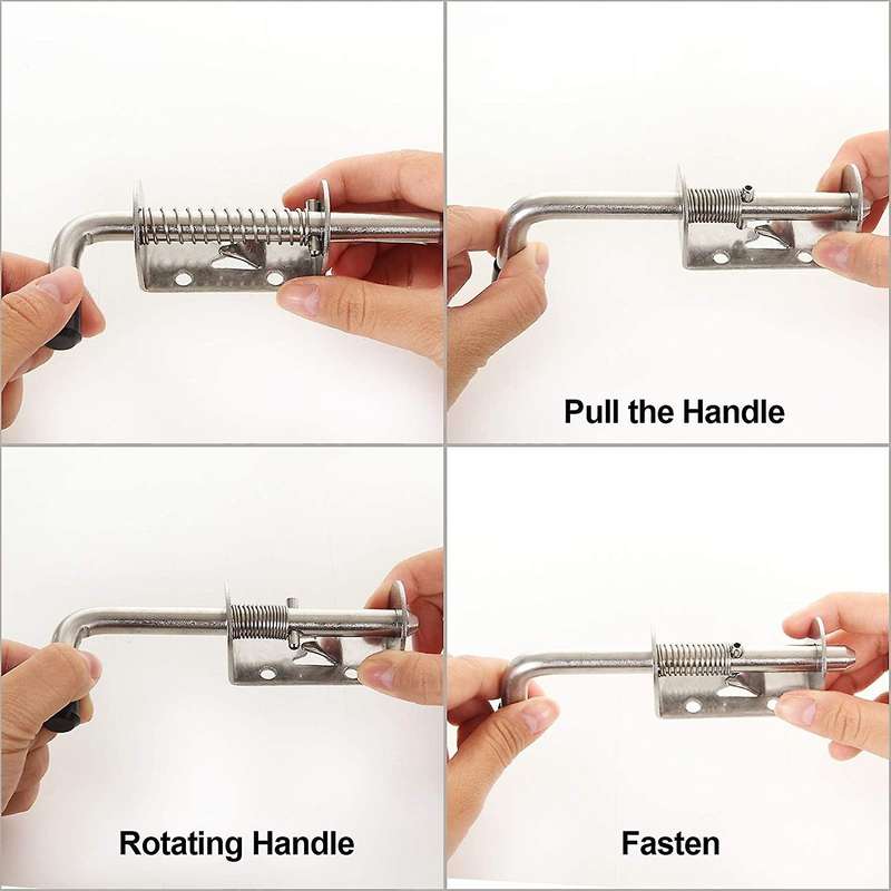 4 Pack 5 Inch Spring Loaded Latch Pin 304 Stainless Steel Door Lock