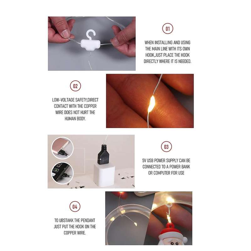 Led Holiday Light Christmas Decoration Lamp Room Decor String Lights