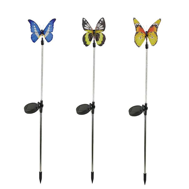 Outdoor Multi-color Changing Led Butterfly Garden Decor Waterproof