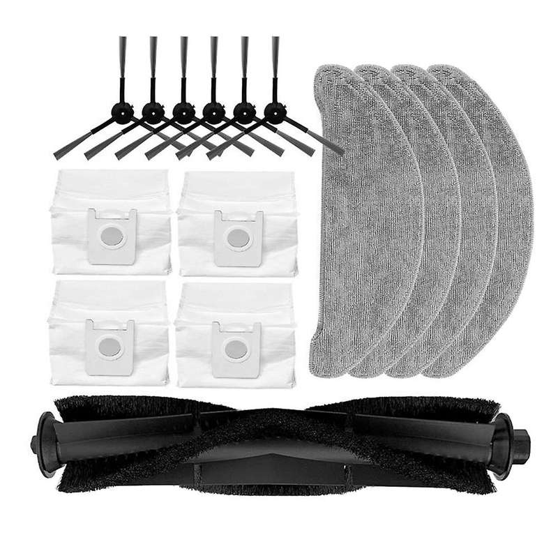 Mop Cloths Dust Bags Main Side Brush for Roidmi Eve Plus Vacuum Parts