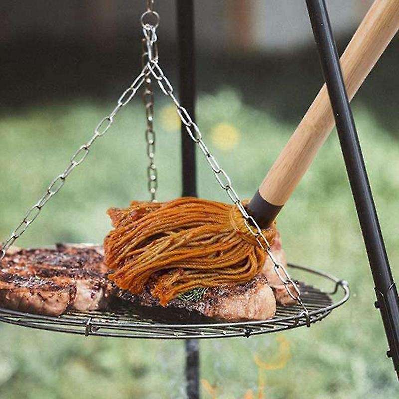 1pack Basting Mop with 9 Extra Replacement Heads,for Grilling Cooking