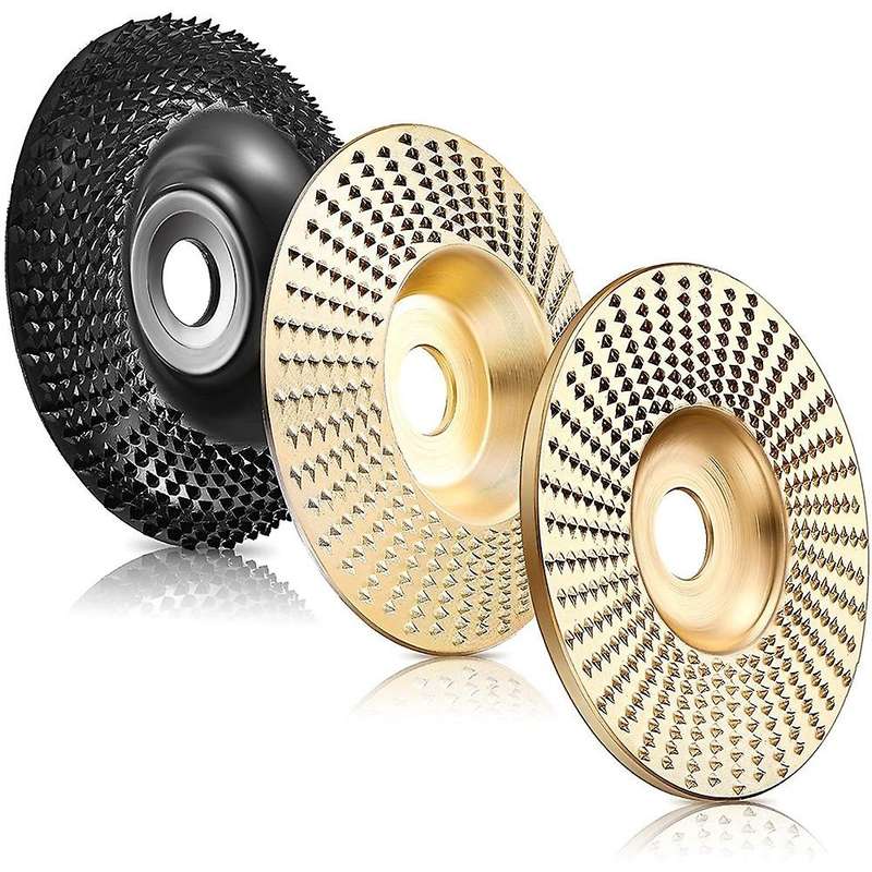 3 Pieces Of Wood Carving Disc Set Suitable for 4 Inch Angle Grinder