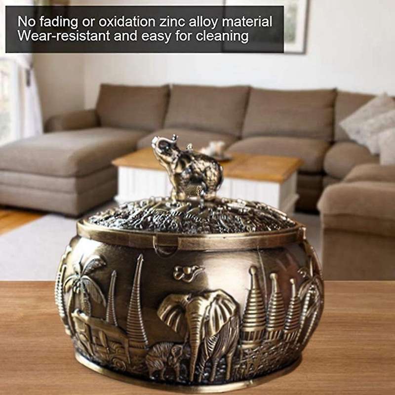 Windproof Ashtray with Lid for Cigarettes Unique Fancy Home Decor