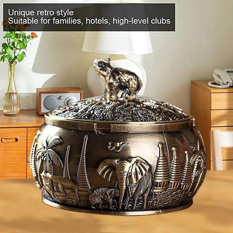 Windproof Ashtray with Lid for Cigarettes Unique Fancy Home Decor