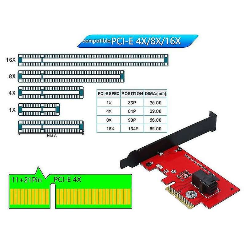 Pci-e 4x to Sff-8643 Adapter Card