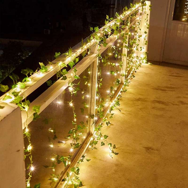 2x Solar Maple Leaf Lights Waterproof for Garden Decoration-5m 50led
