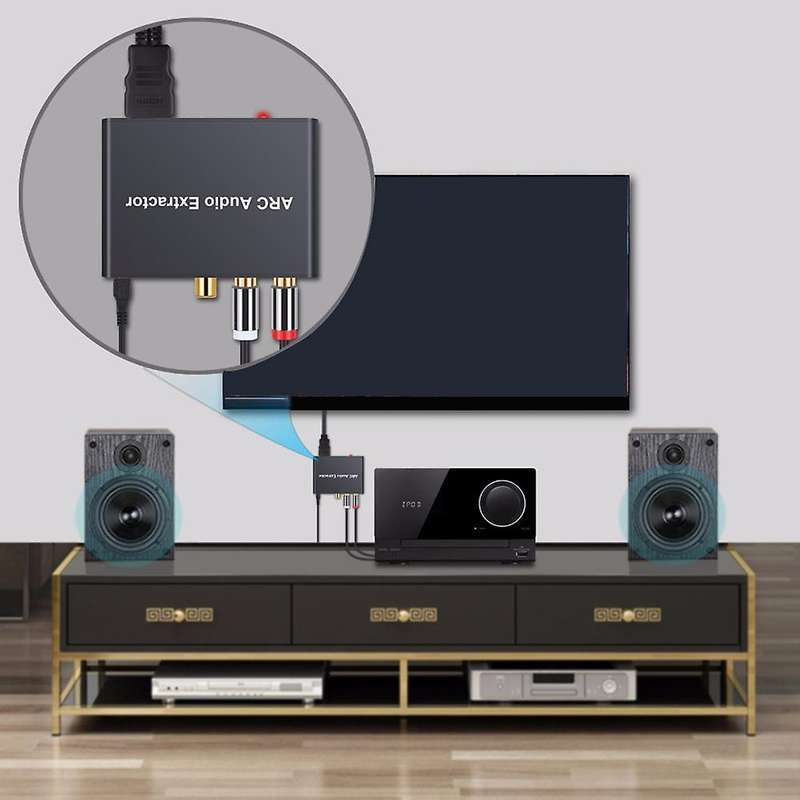 Hdmi-compatible Extractor Digital to Analog Audio Dac Converter