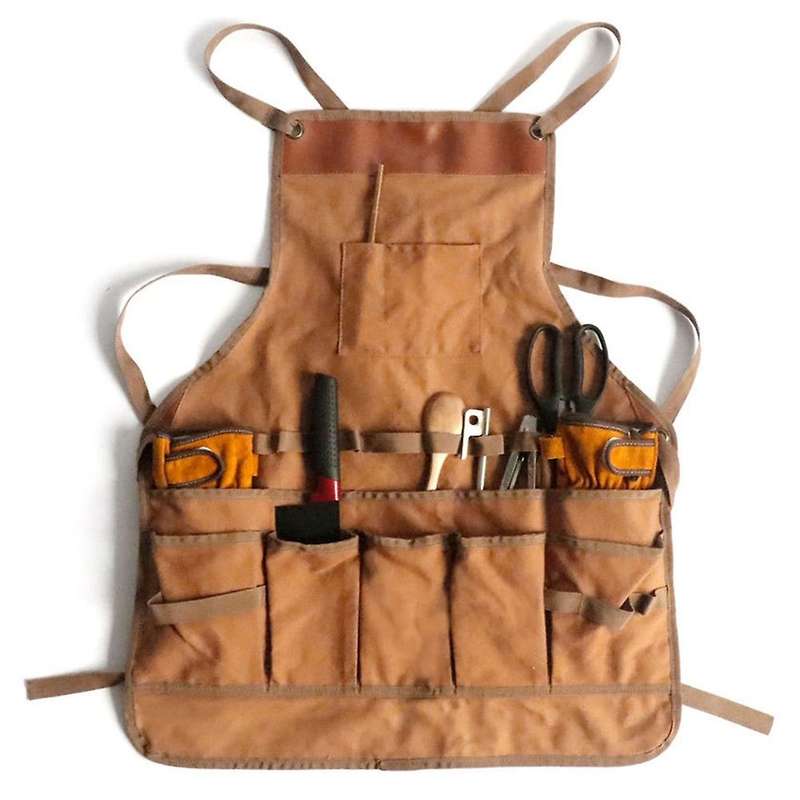 Outdoor Camping Multifunctional Canvas Apron Bbq Protective Clothing