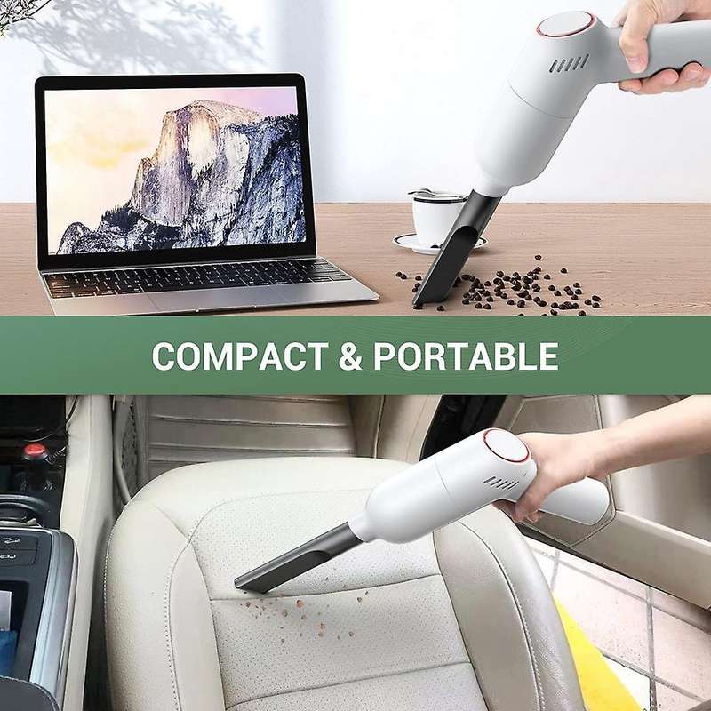 Handheld Vacuum Cleaner Cordless Rechargeable Hand Vacuum - White