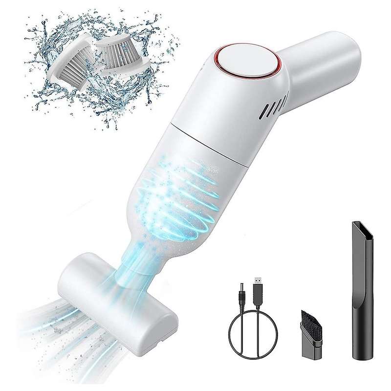 Handheld Vacuum Cleaner Cordless Rechargeable Hand Vacuum - White