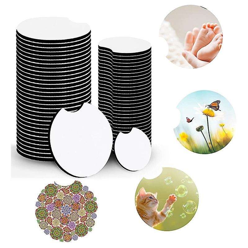 Sublimation Blanks Car Coasters,heat Press Car Cup Holder Coasters