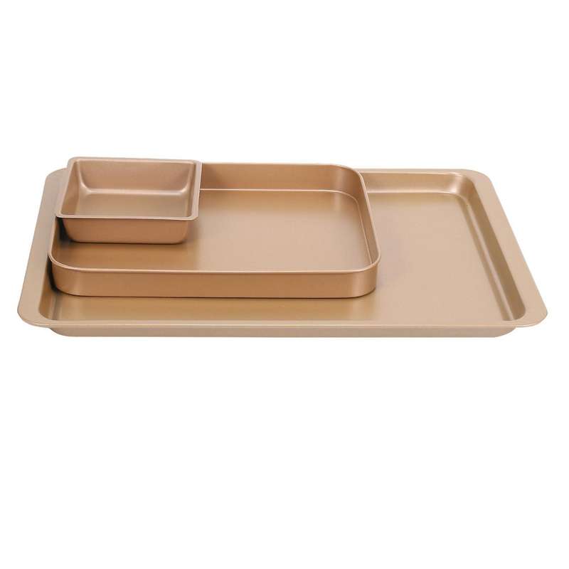 Baking Tray Set, Nonstick Cookie Pan Set for Oven 3-pieces