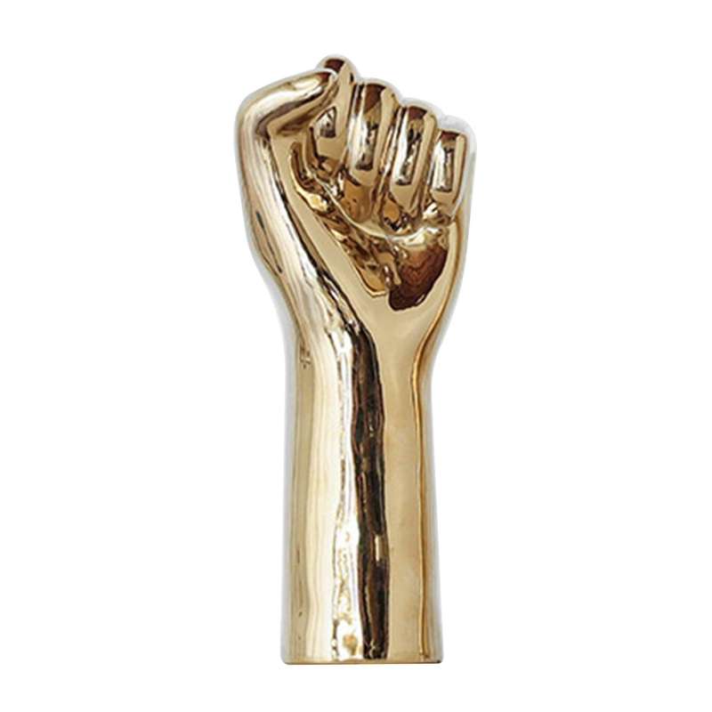 Porcelain Nordic Flower Vase A Hand Gold Plating Statue S