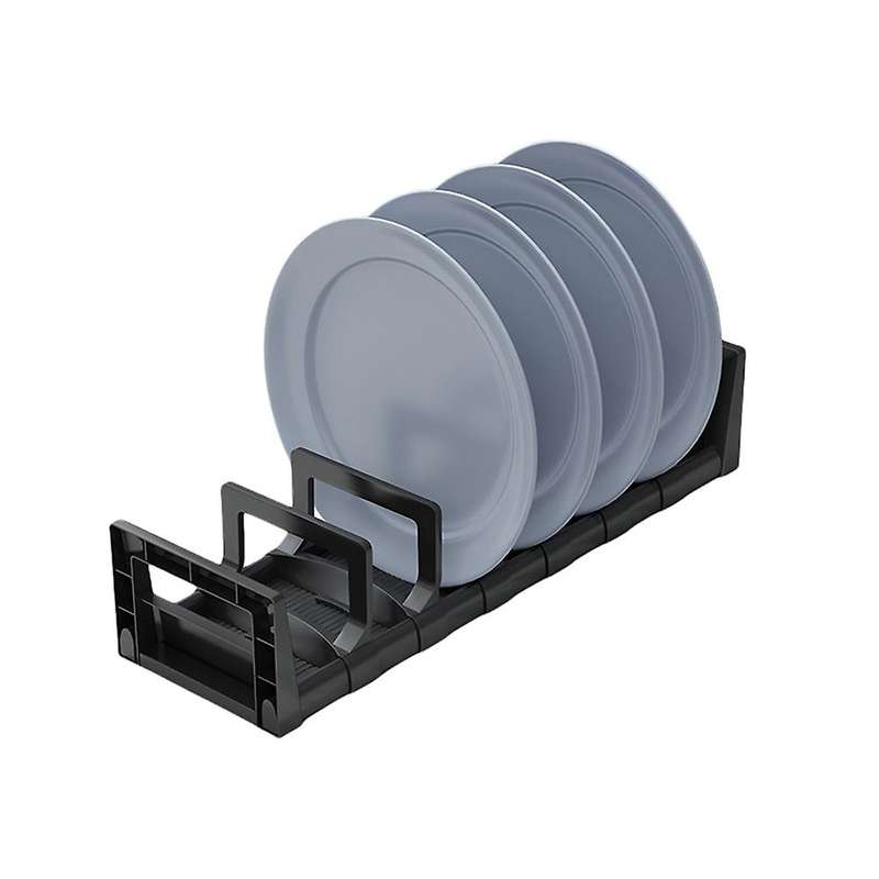 Kitchen Free Perforated Space Aluminum Drain Tableware Storage Rack-b