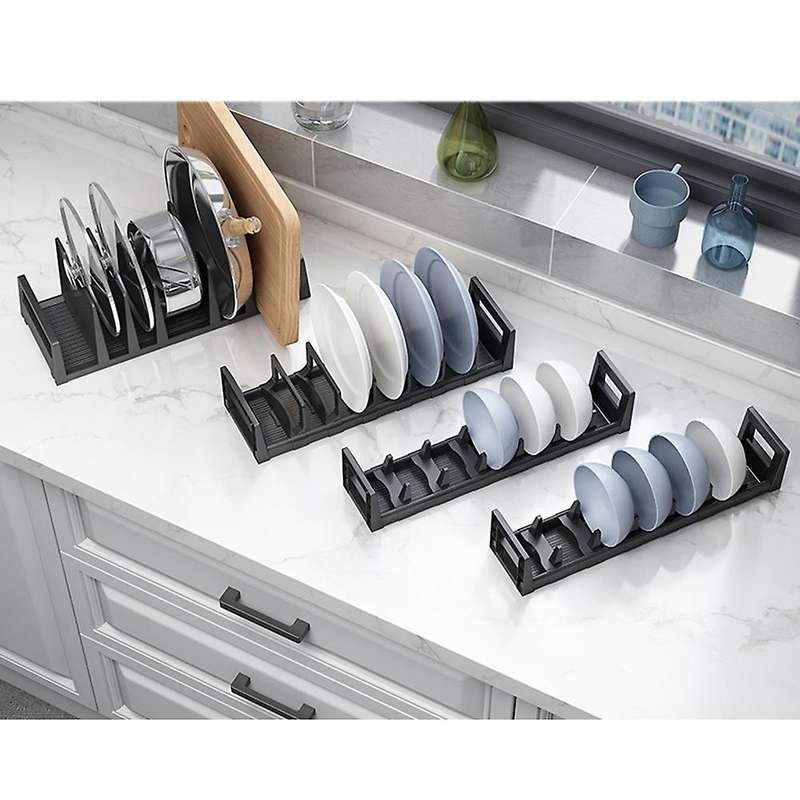 Kitchen Free Perforated Space Aluminum Drain Tableware Storage Rack-b
