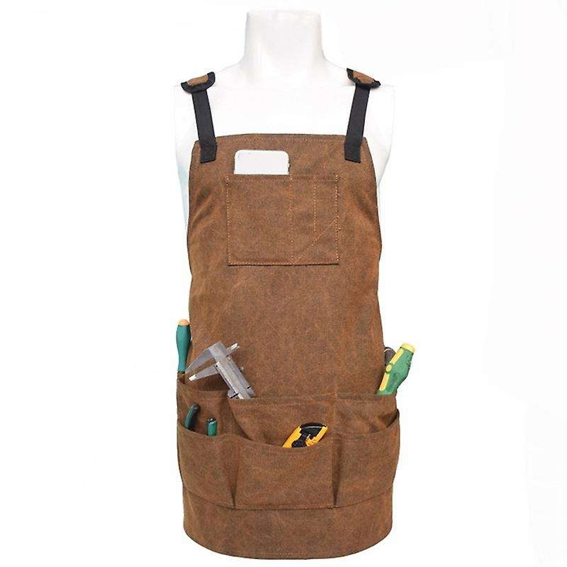 Adjustable Canvas Aprons Men Women Multi-pocket Kitchen Tools Aprons