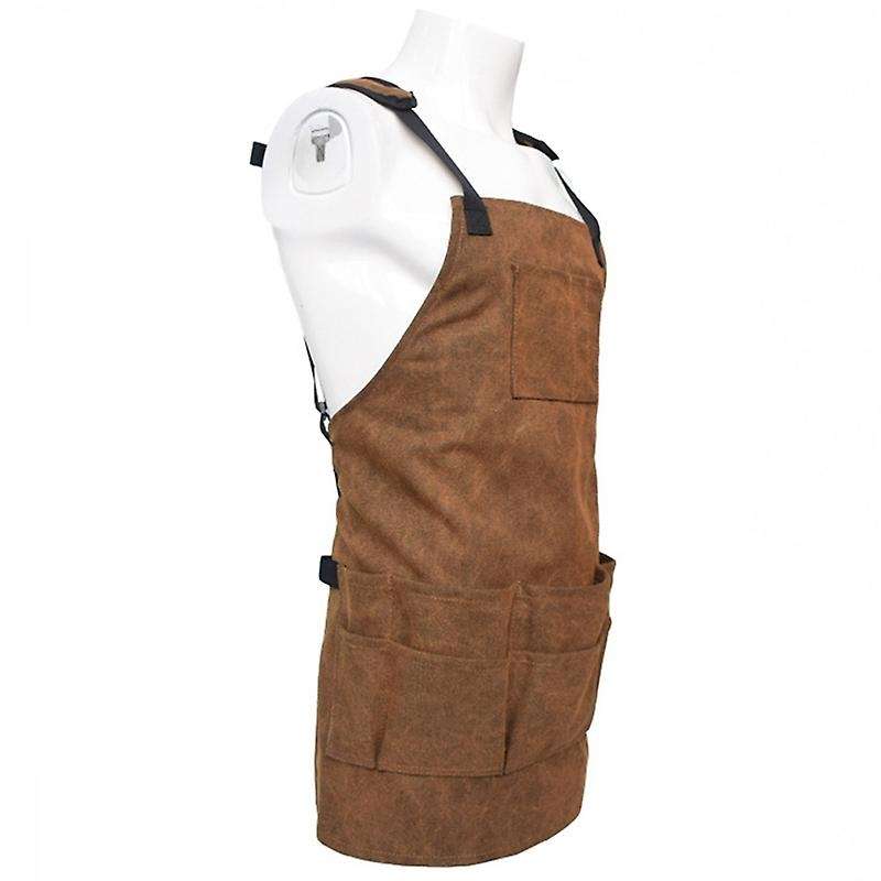 Adjustable Canvas Aprons Men Women Multi-pocket Kitchen Tools Aprons