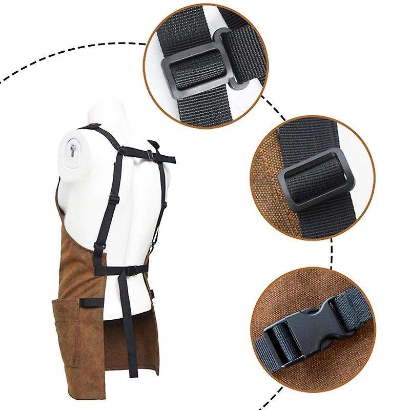 Adjustable Canvas Aprons Men Women Multi-pocket Kitchen Tools Aprons