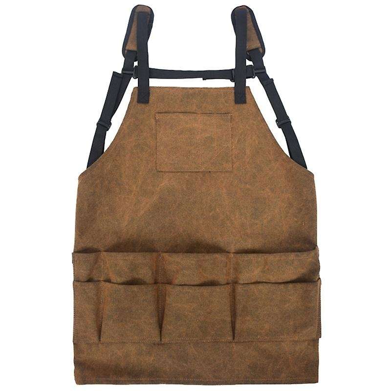 Adjustable Canvas Aprons Men Women Multi-pocket Kitchen Tools Aprons