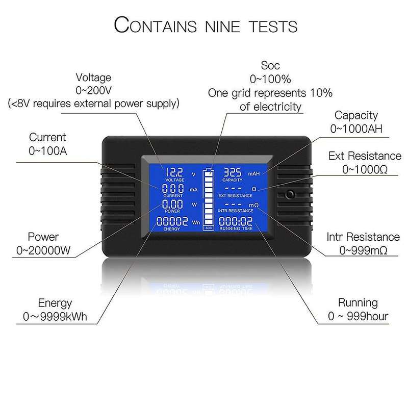 Dc Multifunction Battery Monitor Meter