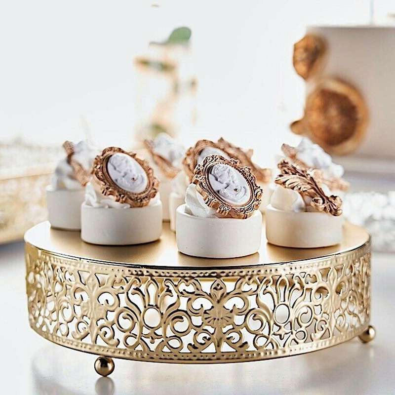 Wedding Dessert Cupcake Cake Stand for Party Wedding Birthday(silver)