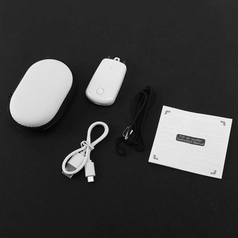 Hanging Neck Air Purifier, Car Oxygen Bar Air Purifier (white)