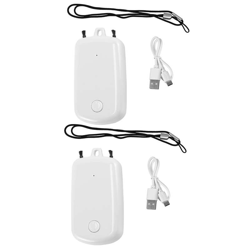 Hanging Neck Air Purifier, Car Oxygen Bar Air Purifier (white)