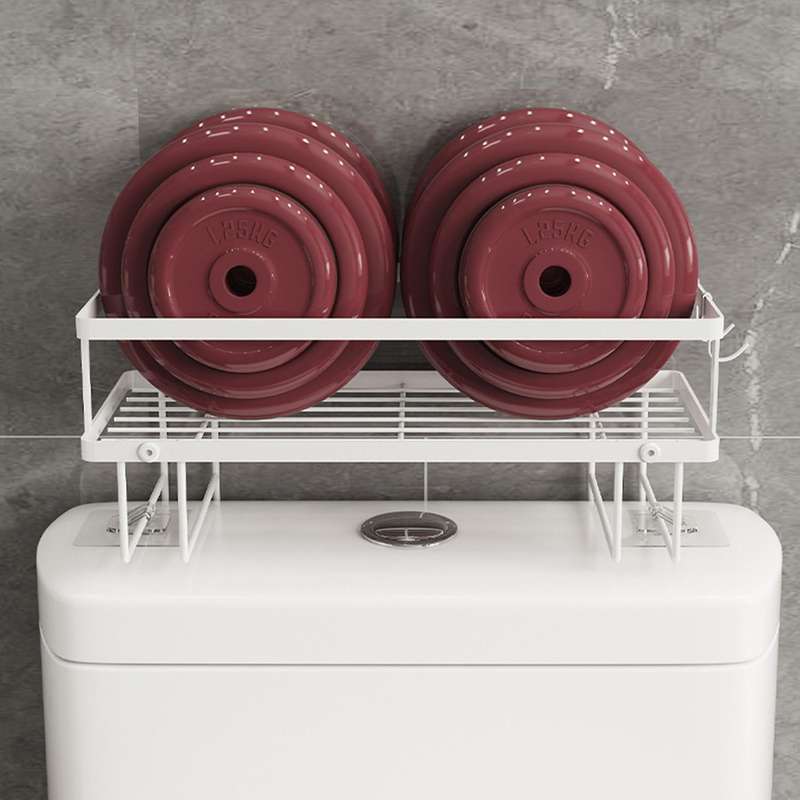 Bathroom Above The Toilet Rack Toilet Bathroom Wall Hanging, White