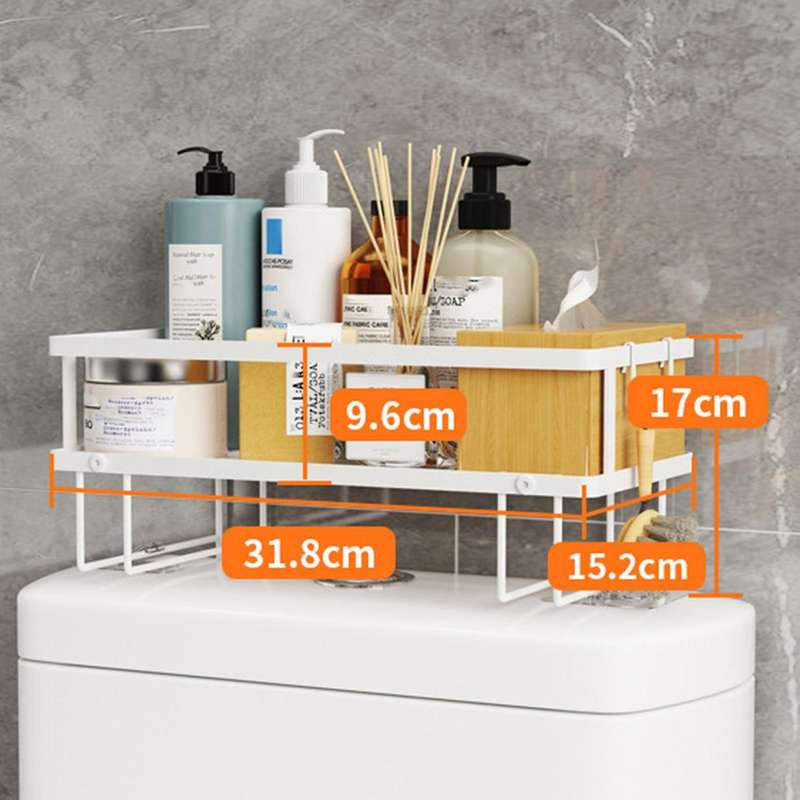 Bathroom Above The Toilet Rack Toilet Bathroom Wall Hanging, White