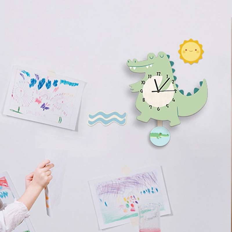 Children's Wall Pendulum Room Cartoon Watch Nordic Crib Room Clock