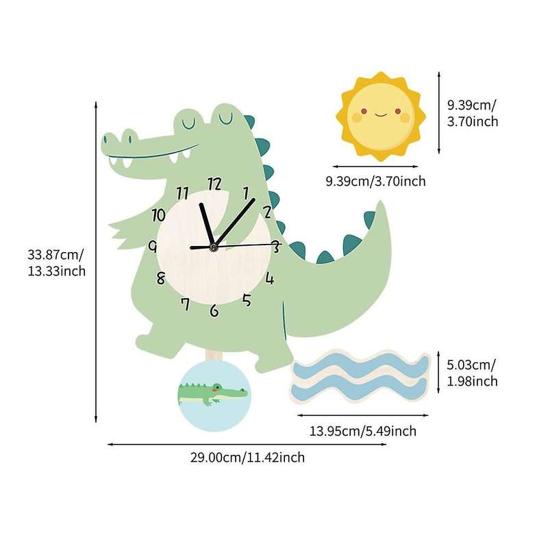 Children's Wall Pendulum Room Cartoon Watch Nordic Crib Room Clock