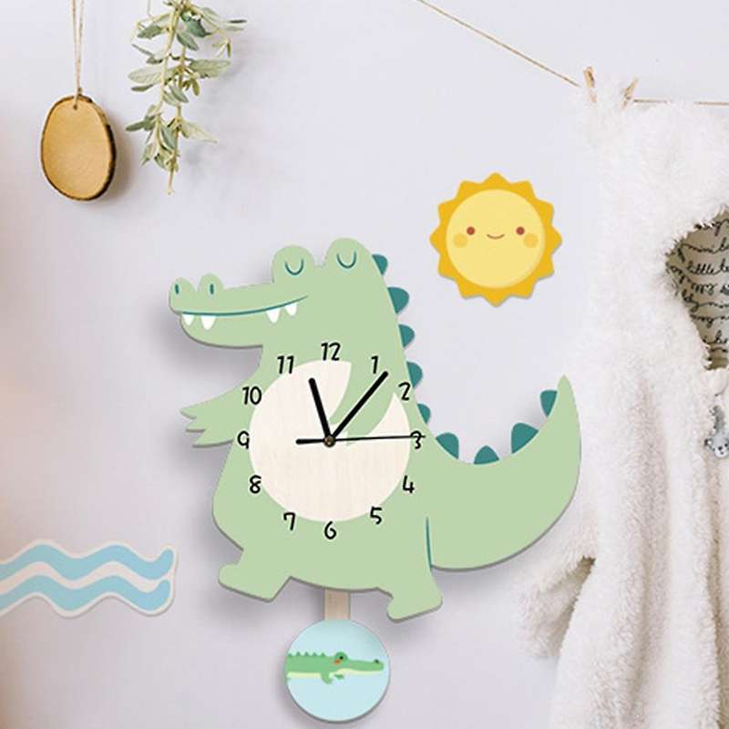 Children's Wall Pendulum Room Cartoon Watch Nordic Crib Room Clock
