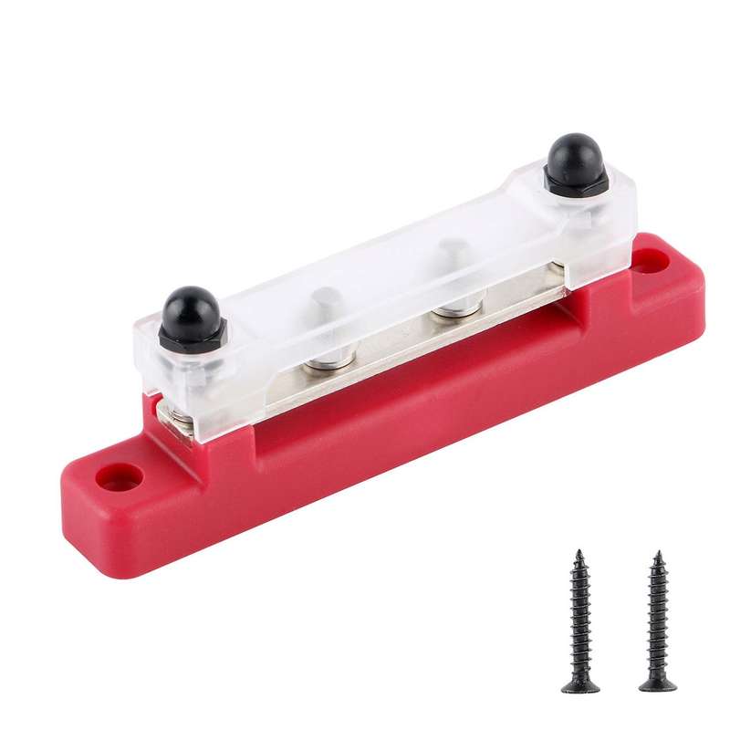 2-piece Set/4-way Straight Busbar Ac & Dc High Current with Top Cover