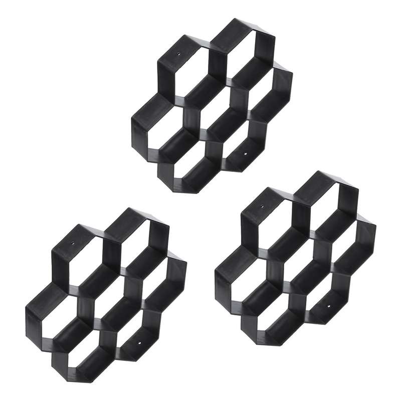 3x Diy Patio Walk Maker Stepping Stone Concrete Paver Mold 30 X 30cm
