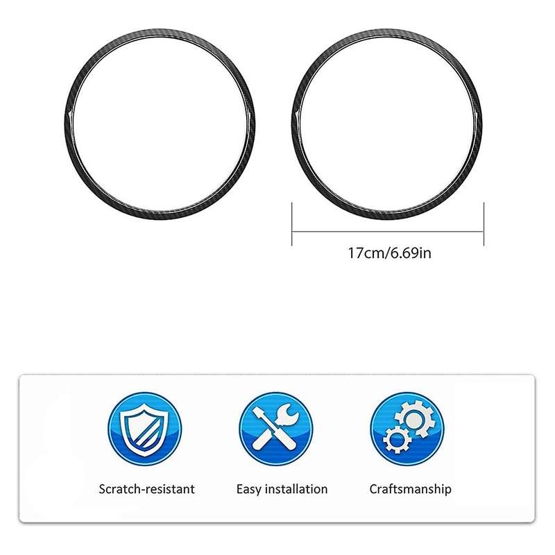 Car Roof Speaker Cover Trim Ring Interior Accessories (carbon Fiber)