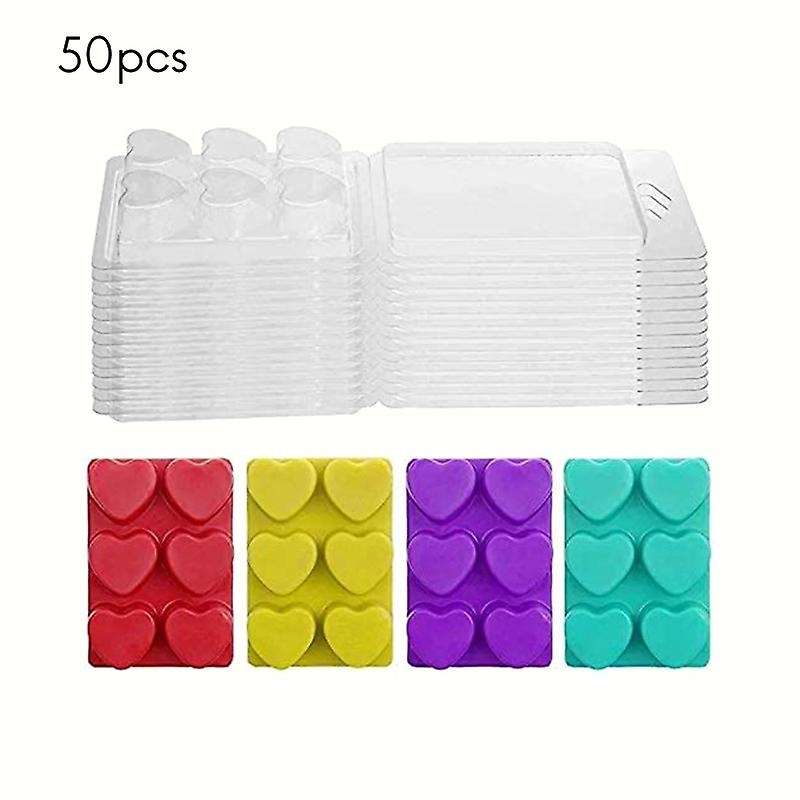 50 Pack Wax Melt Molds Heart Shape Wax Molds