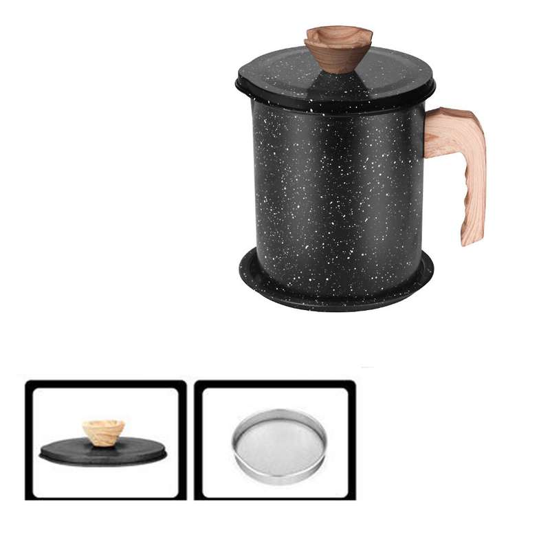 Grease Container with Strainer,stainless Steel Oil Strainer Pot