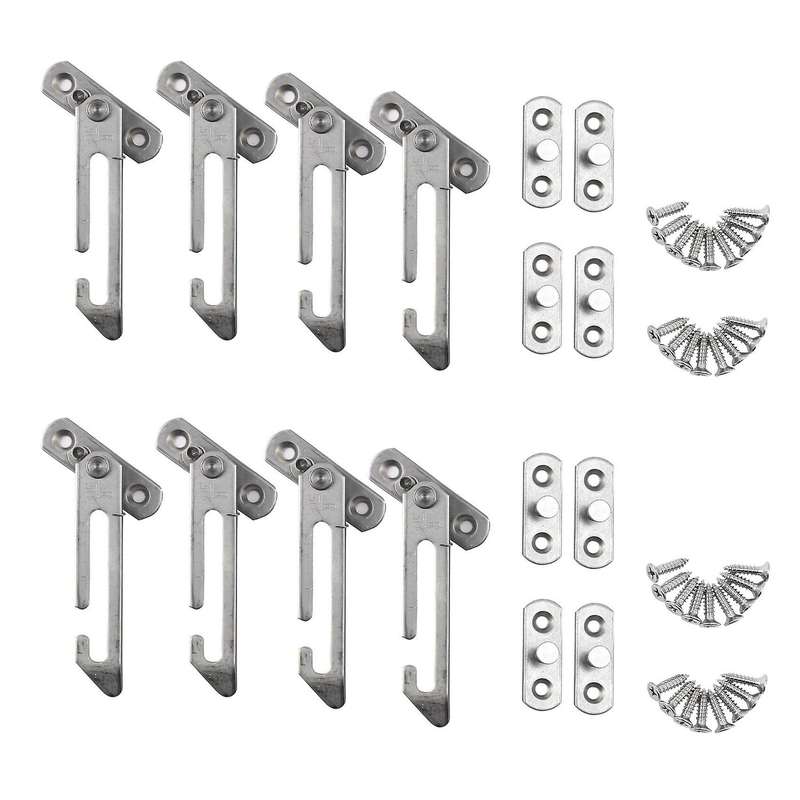 8 Pack Window Restrictor Locks Stainless Steel Child Lock with Screws