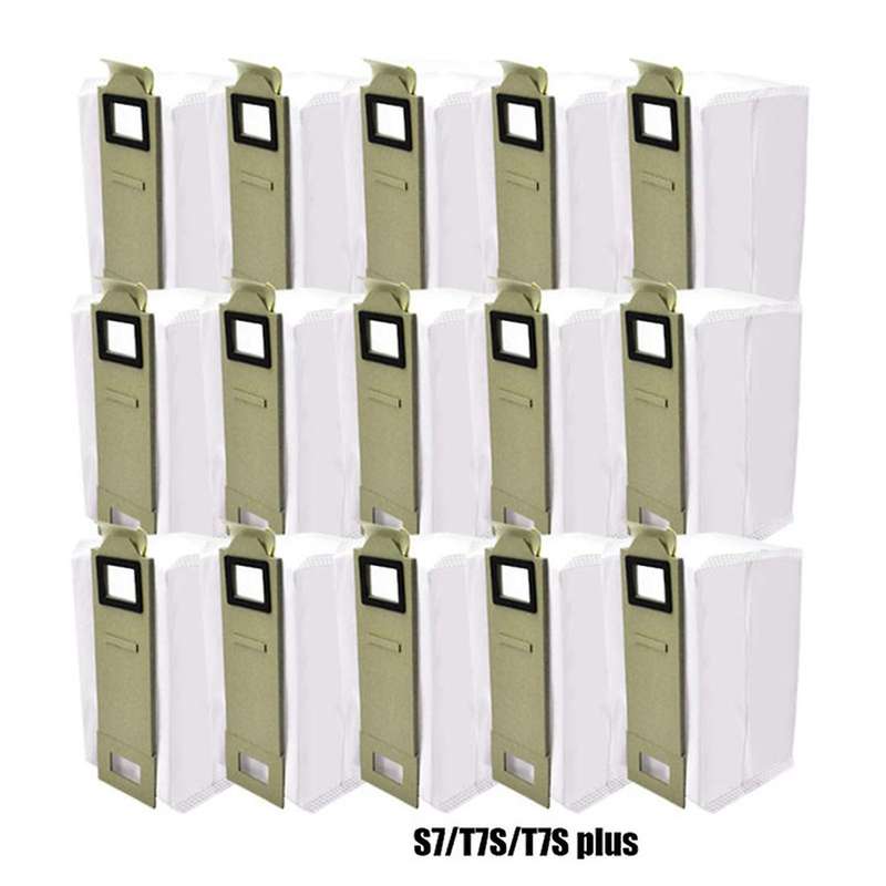 15pcs for Roborock S7 T7s Plus 1.8l Dust Bag Dirty Bags Spare Parts