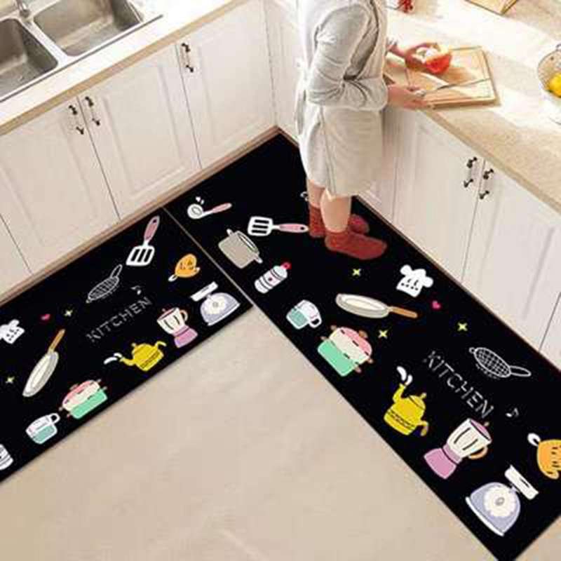 Anti-slip Household Kitchen Mat Carpet Long Absorbent Pad Bathroom