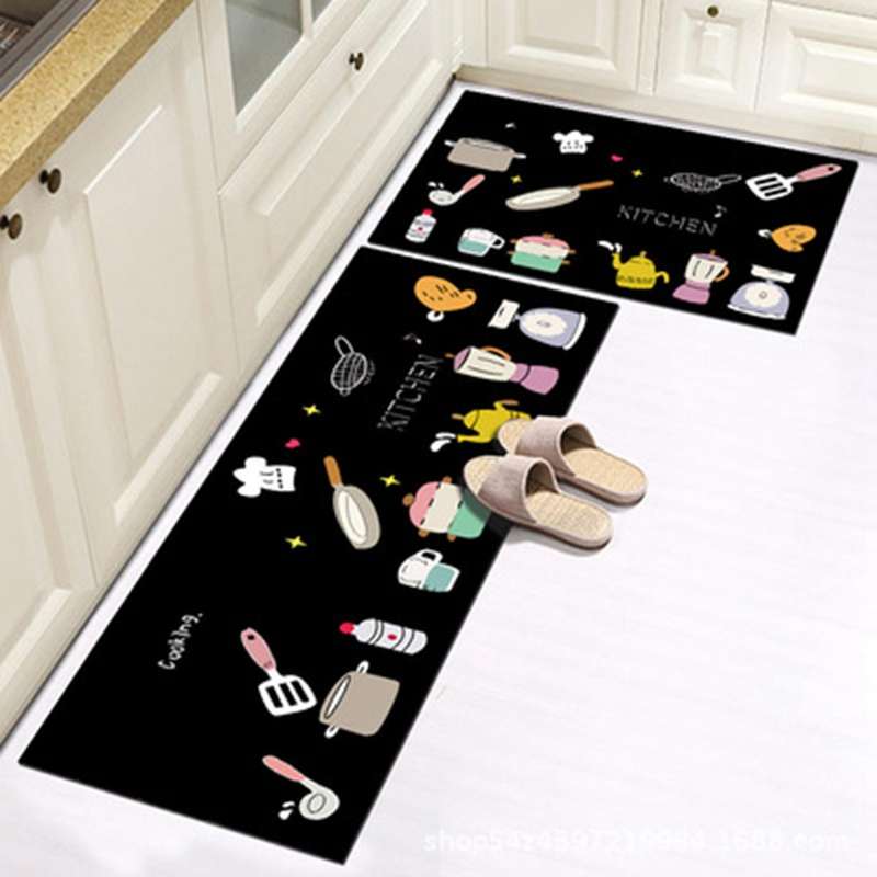 Anti-slip Household Kitchen Mat Carpet Long Absorbent Pad Bathroom