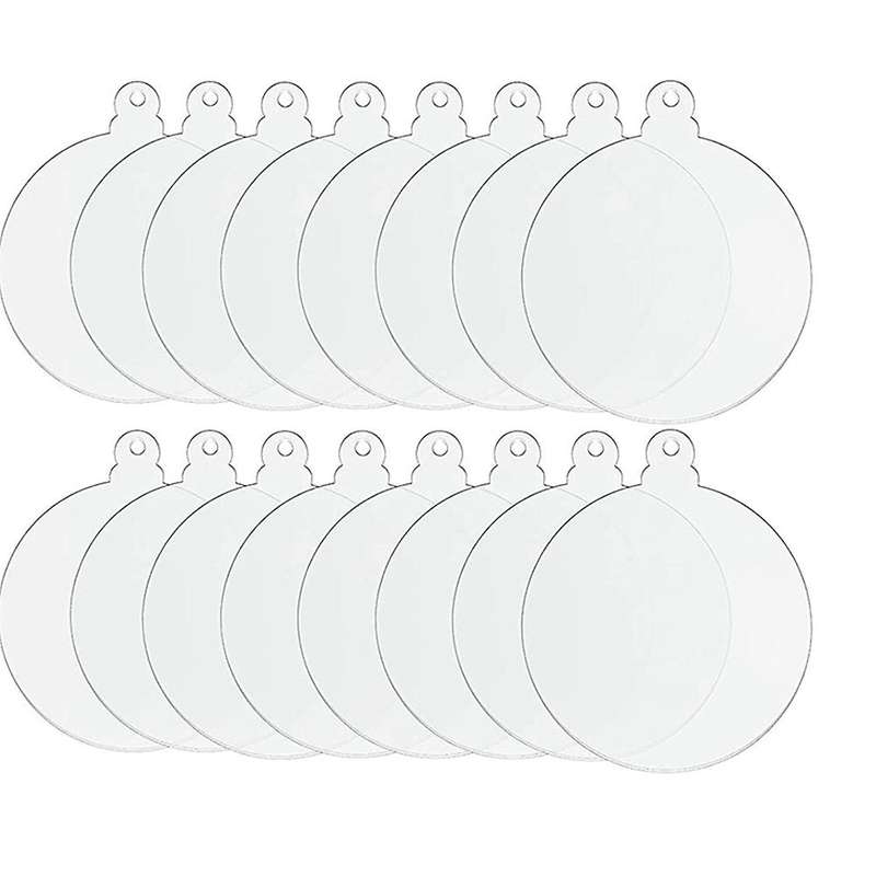 Acrylic Blanks Ornaments Diy Round Clear Christmas Decorations