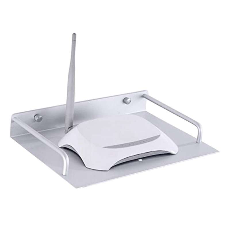 2x Wall Mount Storage Tv Box Router Shelf Set-top Box Bracket Holder