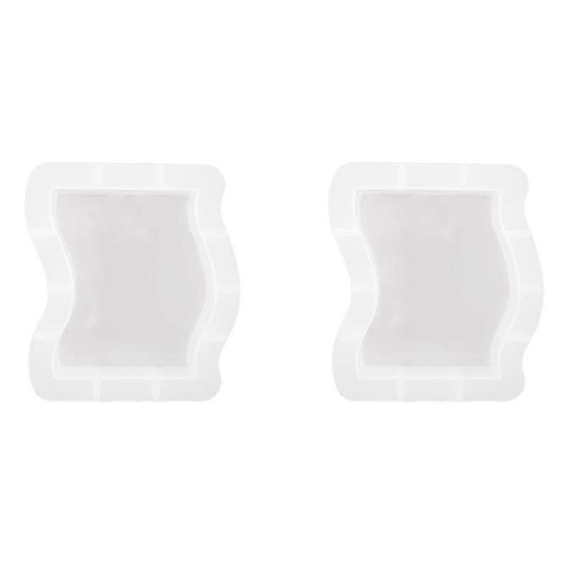 2pcs Diy Crystal Epoxy Resin Mold Geometric Arc Silicone Mould, B