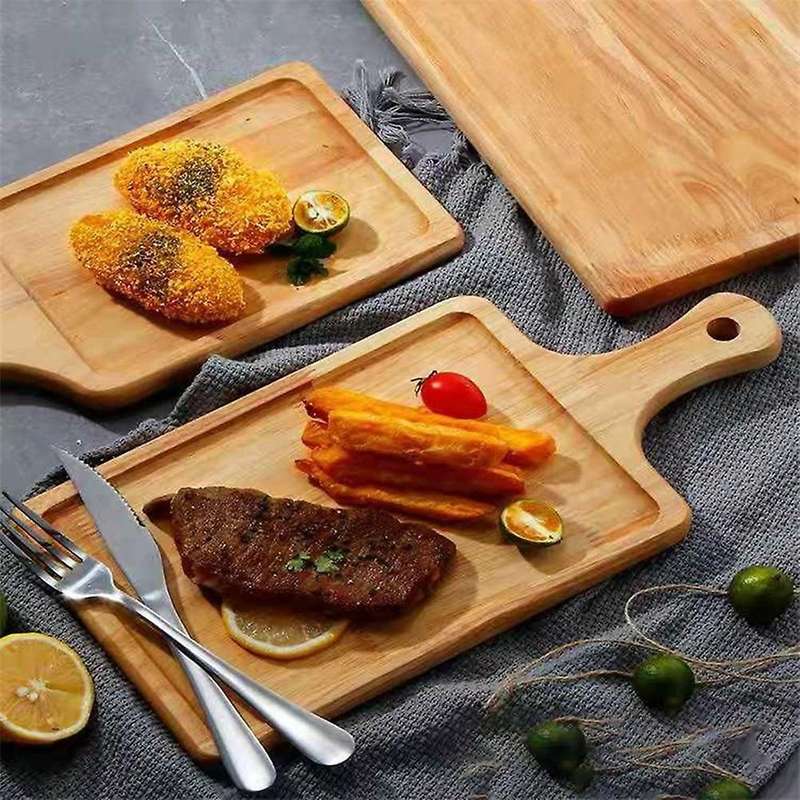Wooden Pizza Board Solid Wood Chopping Board Dishes Plate Tableware