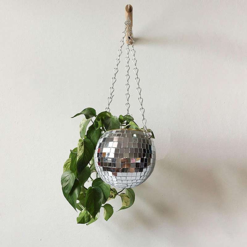 Disco Ball Planter Globe Shape Hanging Vase Home Decor Vase Container