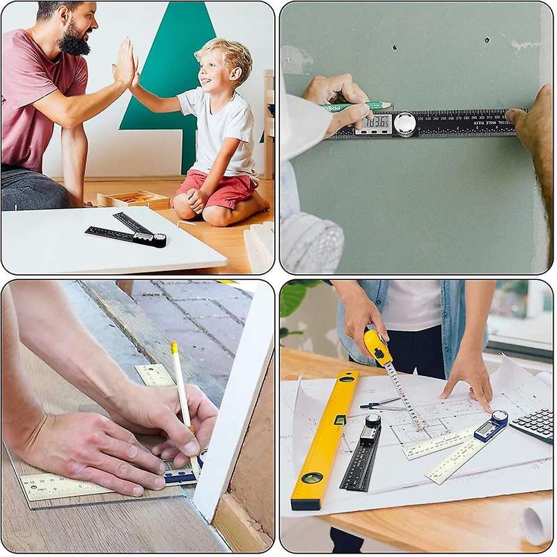 2pc Digital Angle Finder Protractor 2 In 1 Angle Finder Protractors