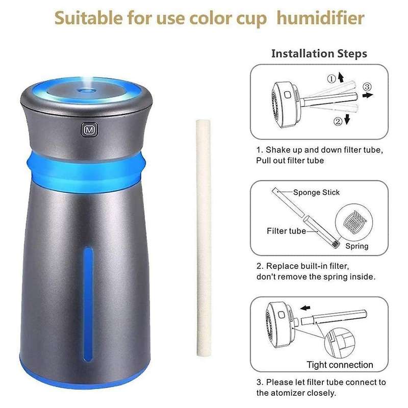 30 Pcs Car Humidifier Sticks Cotton Filter Refill Sticks Filter Wicks